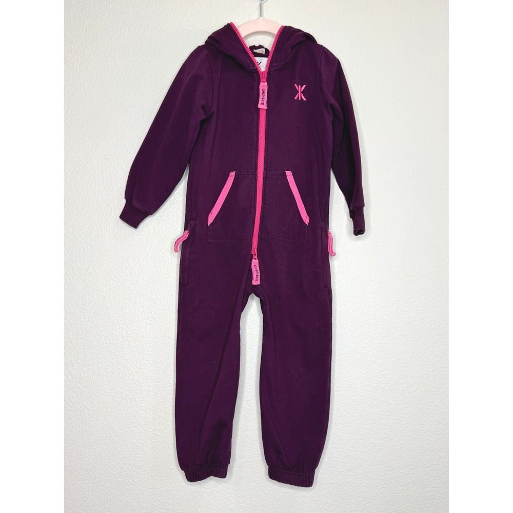 ONEPIECE The Norwegian Original Jumpsuit Kids 2/3 Purple Pink Cotton Blend Knit